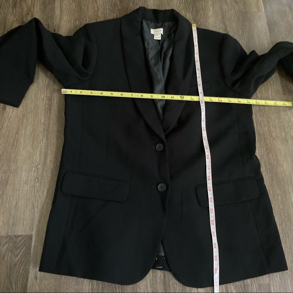 J. Crew Crepe Blazer Career Two Button Black - Picture 7 of 9